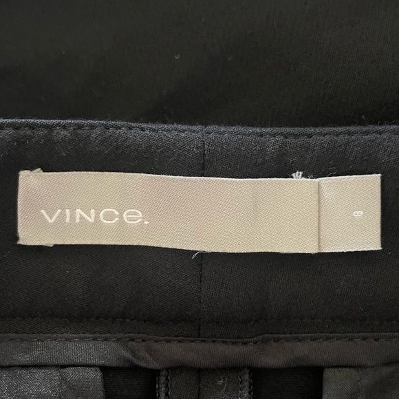 VINCE Stovepipe Cropped Straight Black Trousers Work Pants Size 8 NWOT - Picture 5 of 8